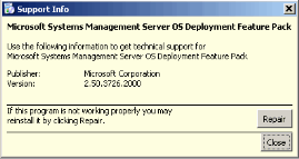 OS Deployment Feature Pack Version 2.50.7326.2000